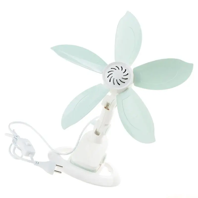 D0AB 220V 12.60inch Mute Electric Clip on Fan Table Desk Fan for Office Bedroom Bed Dining Room Dormitory not support AC 110V