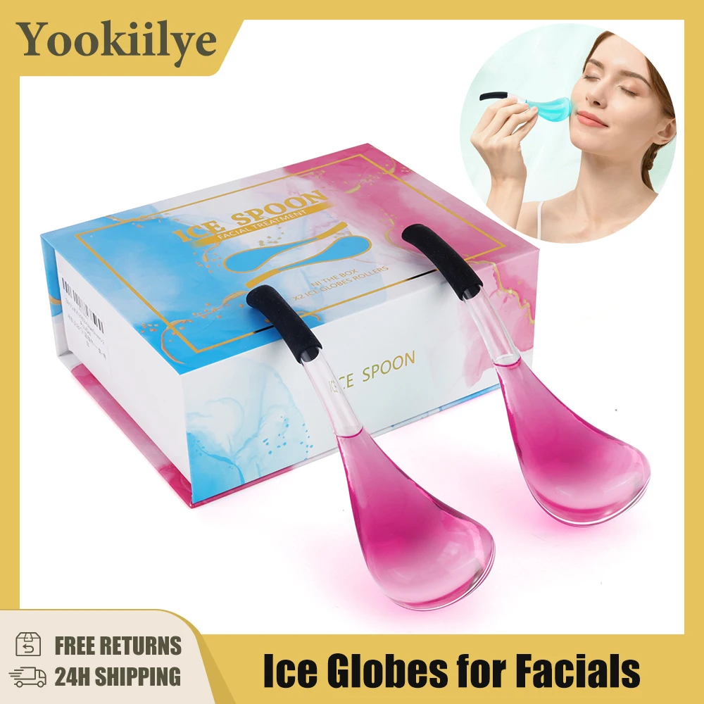 

Ice Globes Facial Skin Care Tools for Women Face Beauty Cryo Sticks for Girl Esthetician Supplies Cooling Spa Globes Cold Roller