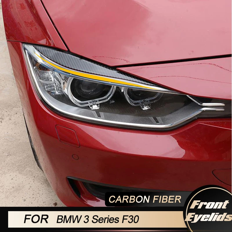 

Car Front Bumper Eyebrows for BMW 3 Series F30 318i 320i 328i 335i 2012-2016 Racing Headlamp Eyelids Body Kits Carbon Fiber