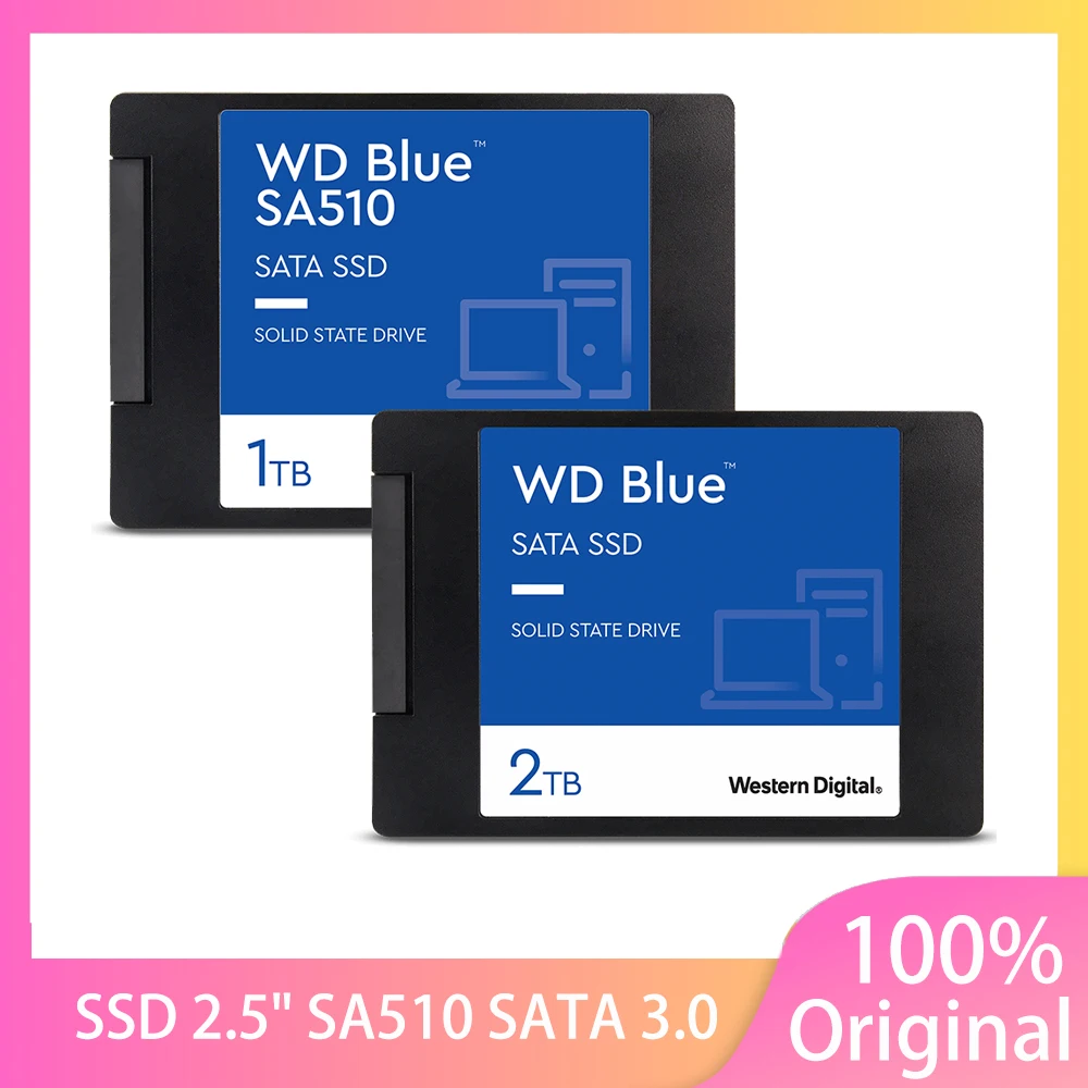 WD SA510 SSD SATA 500GB 1T 2T  Blue SATA III Internal Solid State Drive Up to 560 MB/s For Desktop Laptop