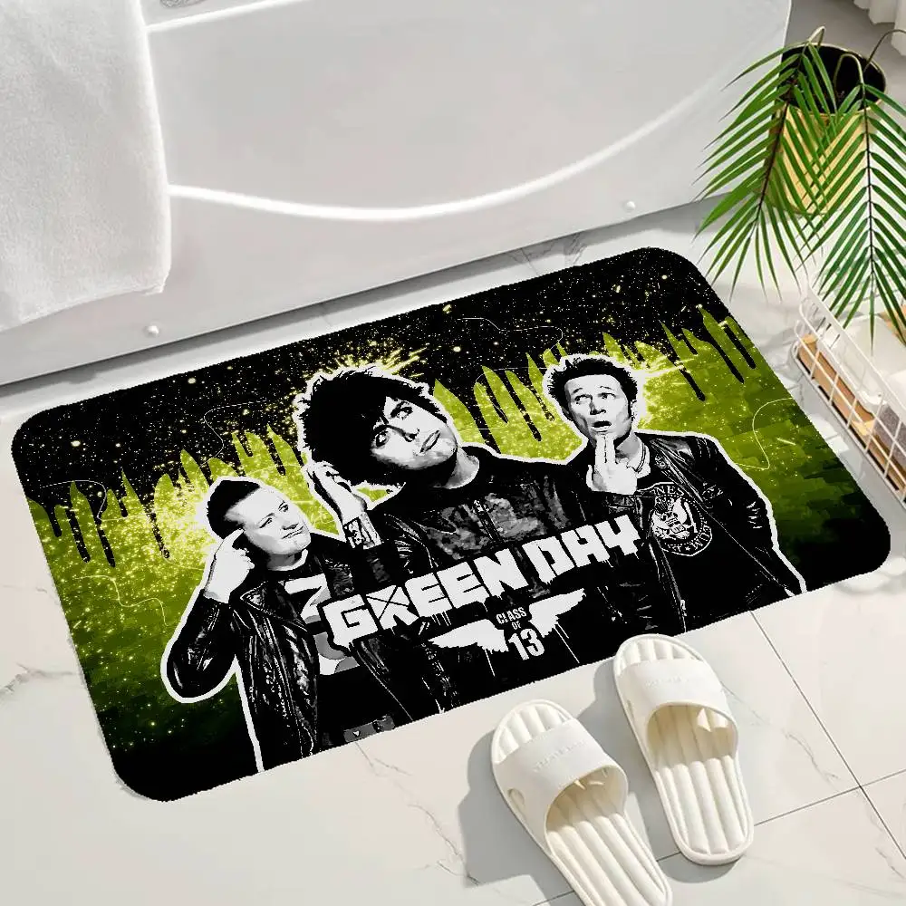 G-Green Day Floor Mat INS Style Soft Bedroom Floor House Laundry Room Mat Anti-skid Household Carpets