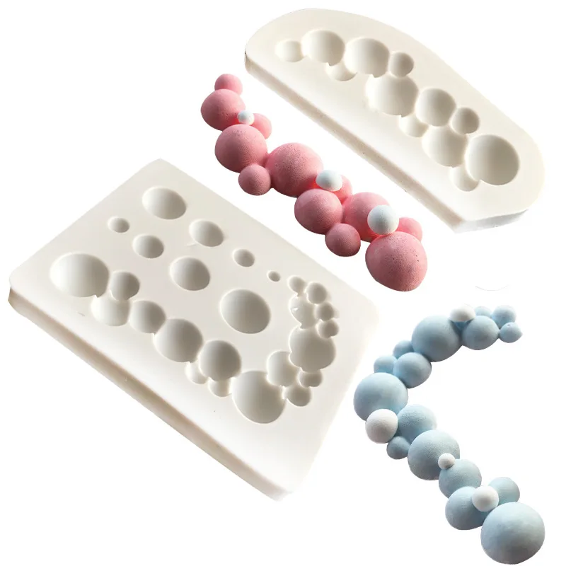 

Bubble Ball Shape 3D Silicone Mold Kitchen DIY Cake Baking Decoration Fudge Cookies Chocolate Mould Polymer Clay Plaster Tool