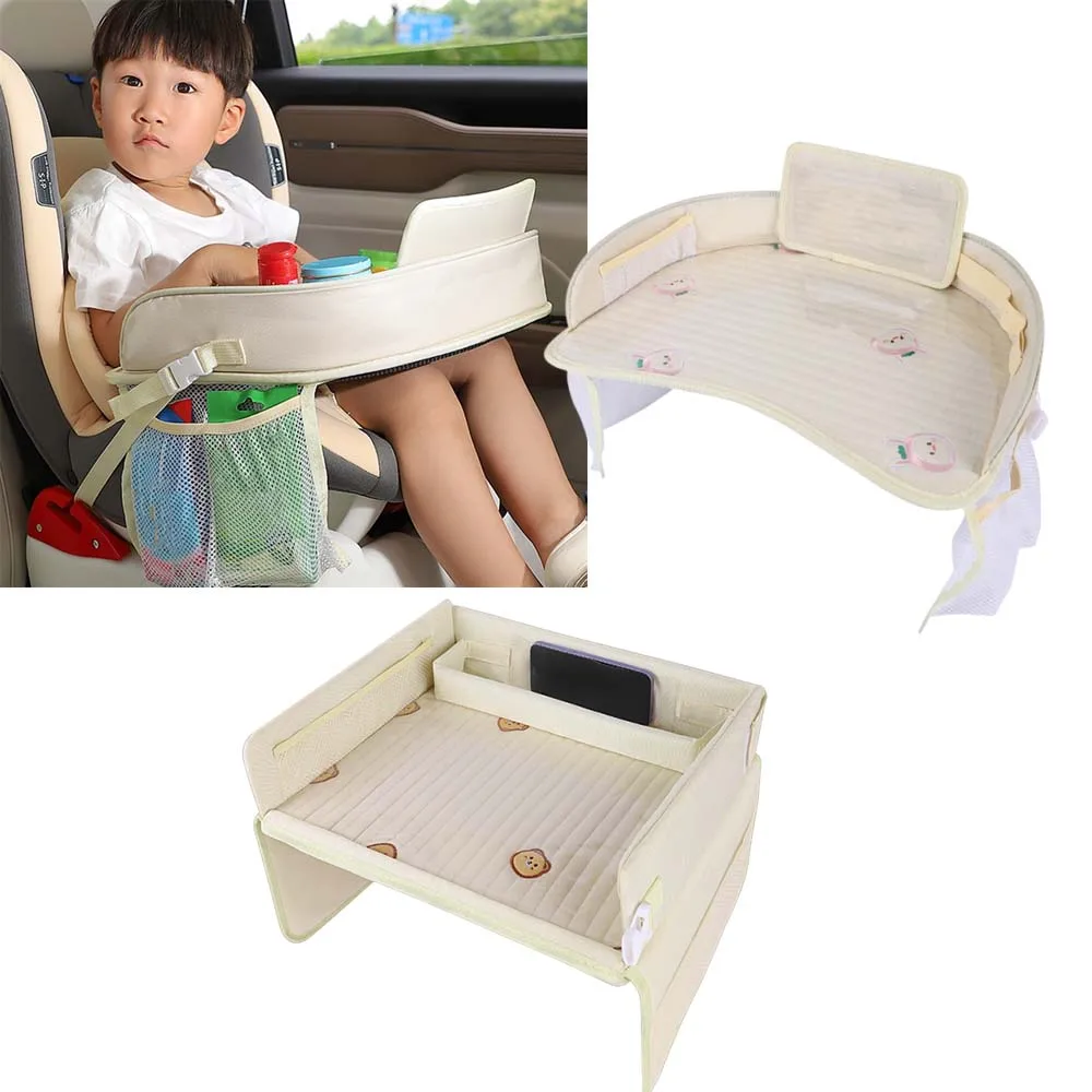 foldable-car-child-safety-seat-tray-waterproof-antifouling-large-capacity-mesh-pocket-multifunctional-baby-seat-storage-tray