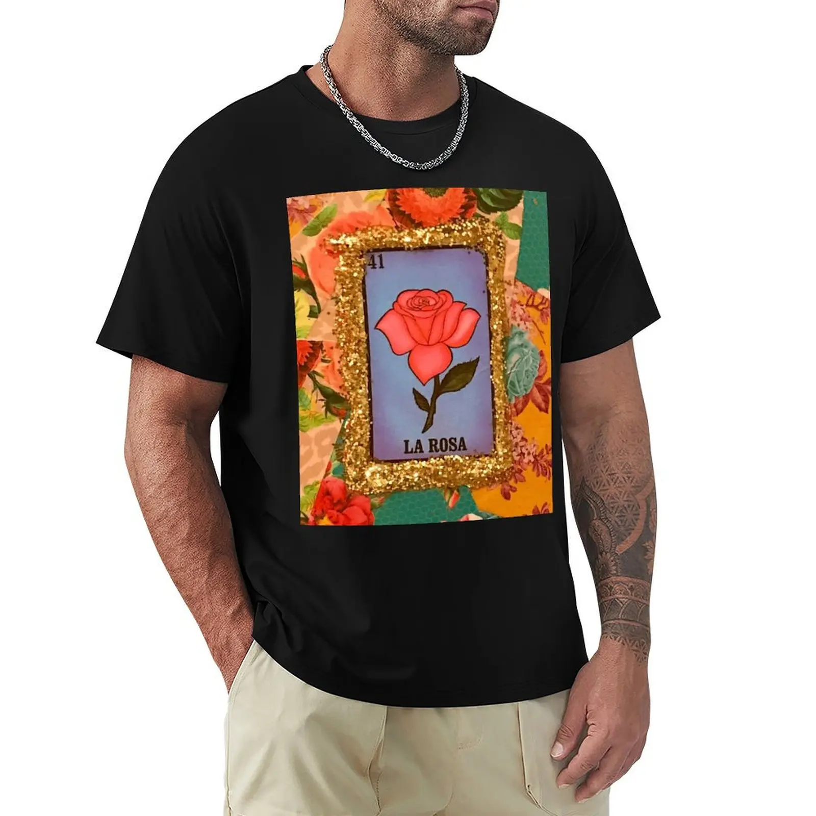 Mexican Bingo La Rosa T-Shirt Essential Solid Color T-Shirt