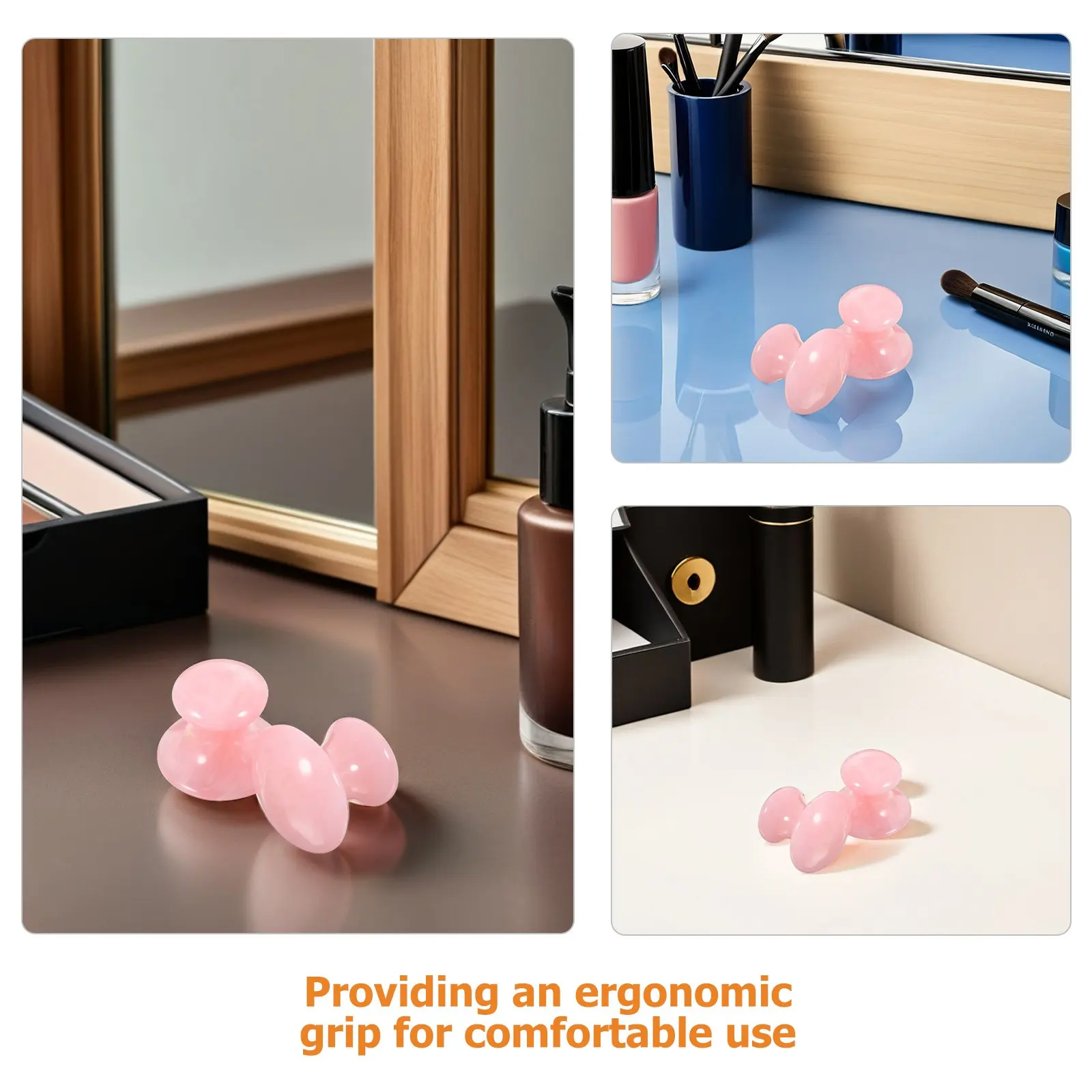 4Pcs Mushroom Shaped Resin Facial Massager for Face Contouring Gua Sha Technique Skincare Absorption Enhancement Portable Beauty