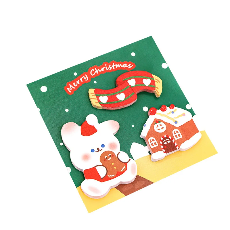Weihnachts-Schreibblöcke, kombinierte Notizen, niedliche Weihnachtsgeschenke, hinterlassen Sie eine Nachricht, Notizen, Handkonto-Dekoration, N-mal
