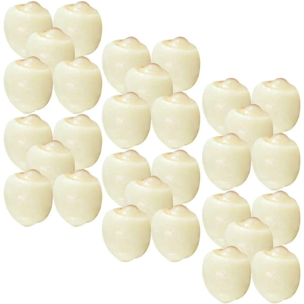 

30Pcs Artificial Lotus Seeds Realistic Simulation Miniature Food Ornaments Portable Decoration Props for Kids Pretend Play