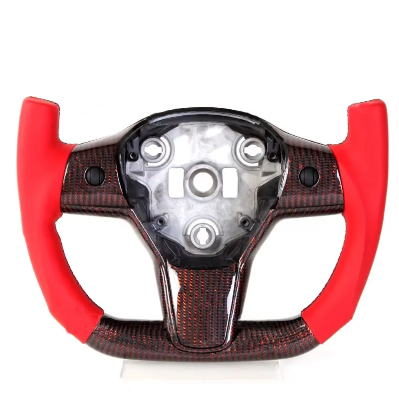 Custom Leather Carbon Fiber Steering Wheel New High Speed Car Racing Parts