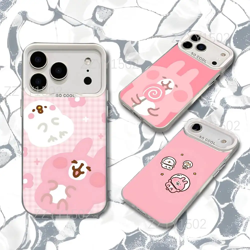

K-Kanahei Pink Bunny Phone Case For iPhone 17,16,15,14,13,12,X,8,Pro,Max,Plus,SE4,Air,Mini White IMD HD Matte