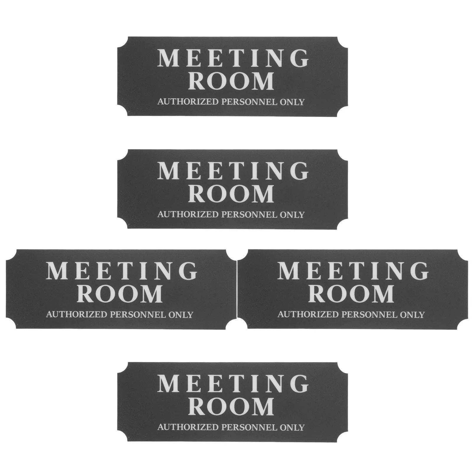 5Pcs Self-Adhesive Waterproof Business Meeting Room Sign 9.1x3.2in Office Conference Door Sticker Label Identification Marker