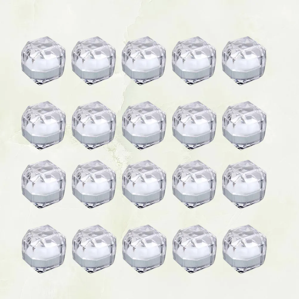 

20 Pcs Crystal Box Jewelry Stand Ring Storage Case Rings Organizer Gift Display