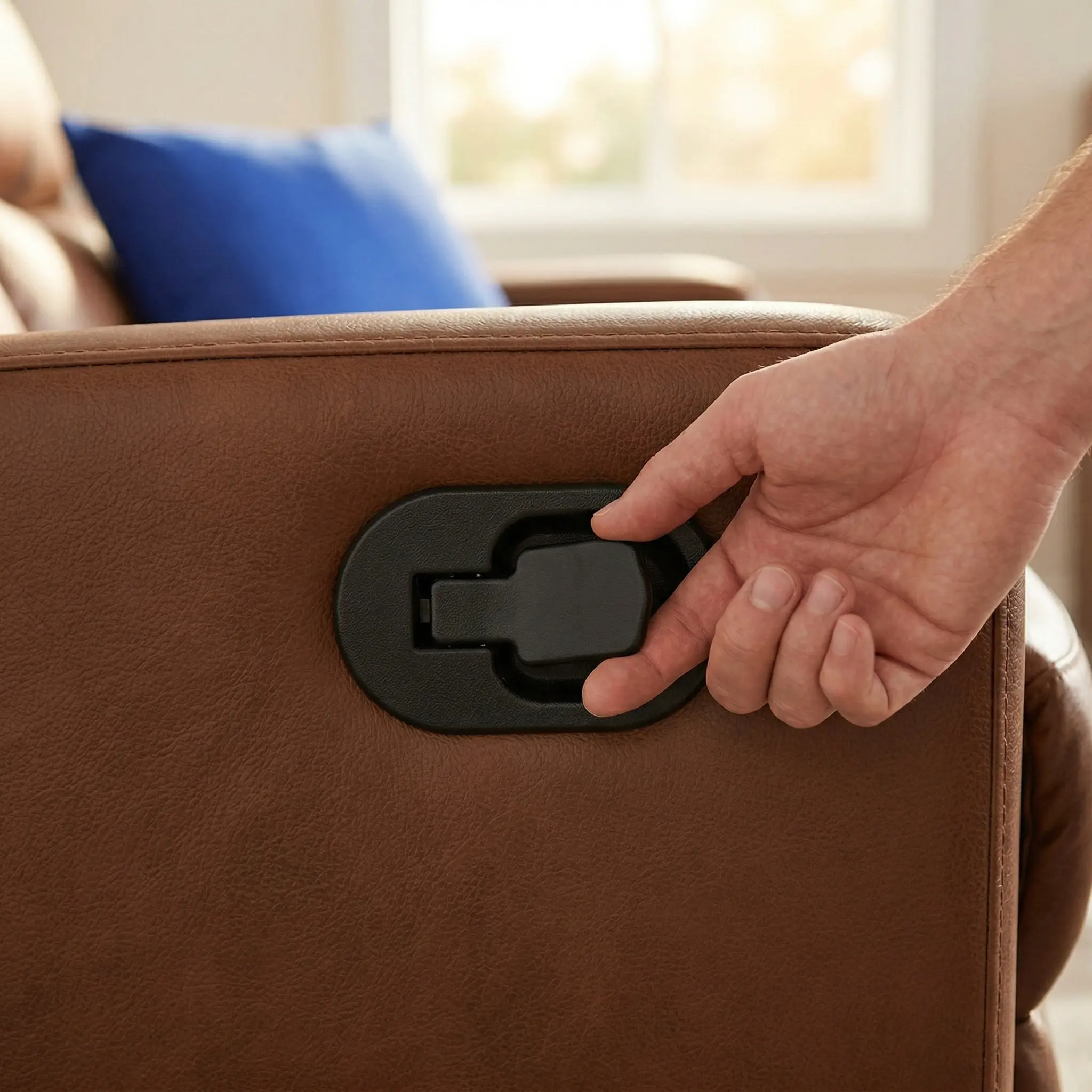 2Pcs Sofa Hand Buckle Strap Minimalist Design Easy Install Universal Recliner Handle Lever Extender for Couch Office Sofa