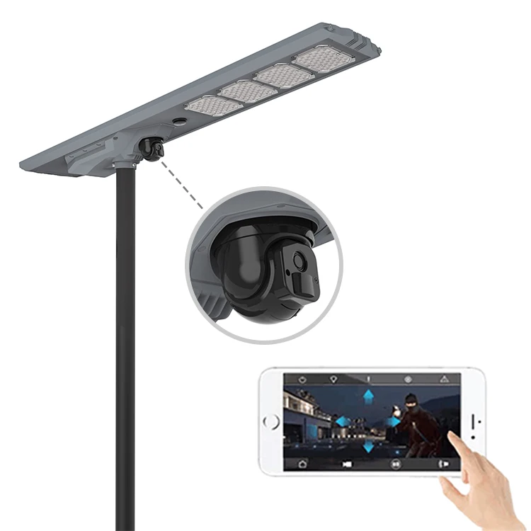 400W Smart Security Solar Street Light with , IP65 Waterproof Aluminum All-in-One, Motion & Light Sensor, 2 Years Warranty