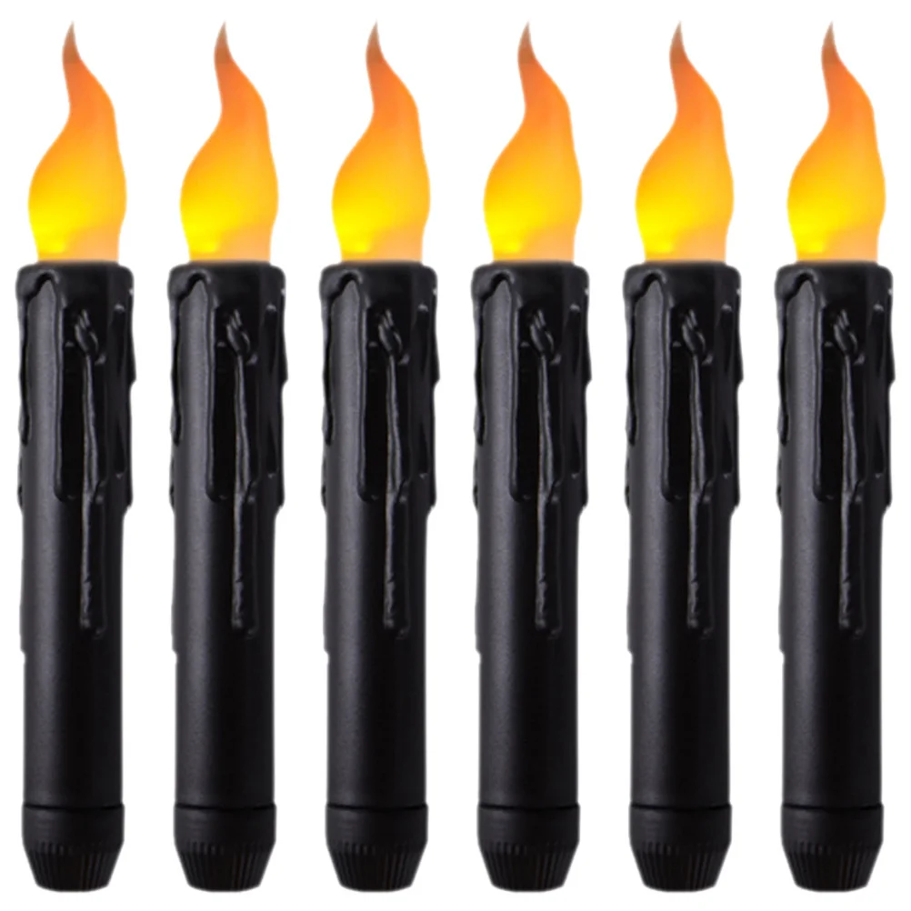 

6Pcs LED Electronic Flameless Tapers Operated Birthday Xmas Festival Decoration Flameless Taper Candles