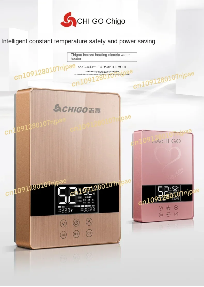 Scaldabagno da cucina di piccole dimensioni da 220 V con riscaldamento istantaneo e temperatura costante per la doccia