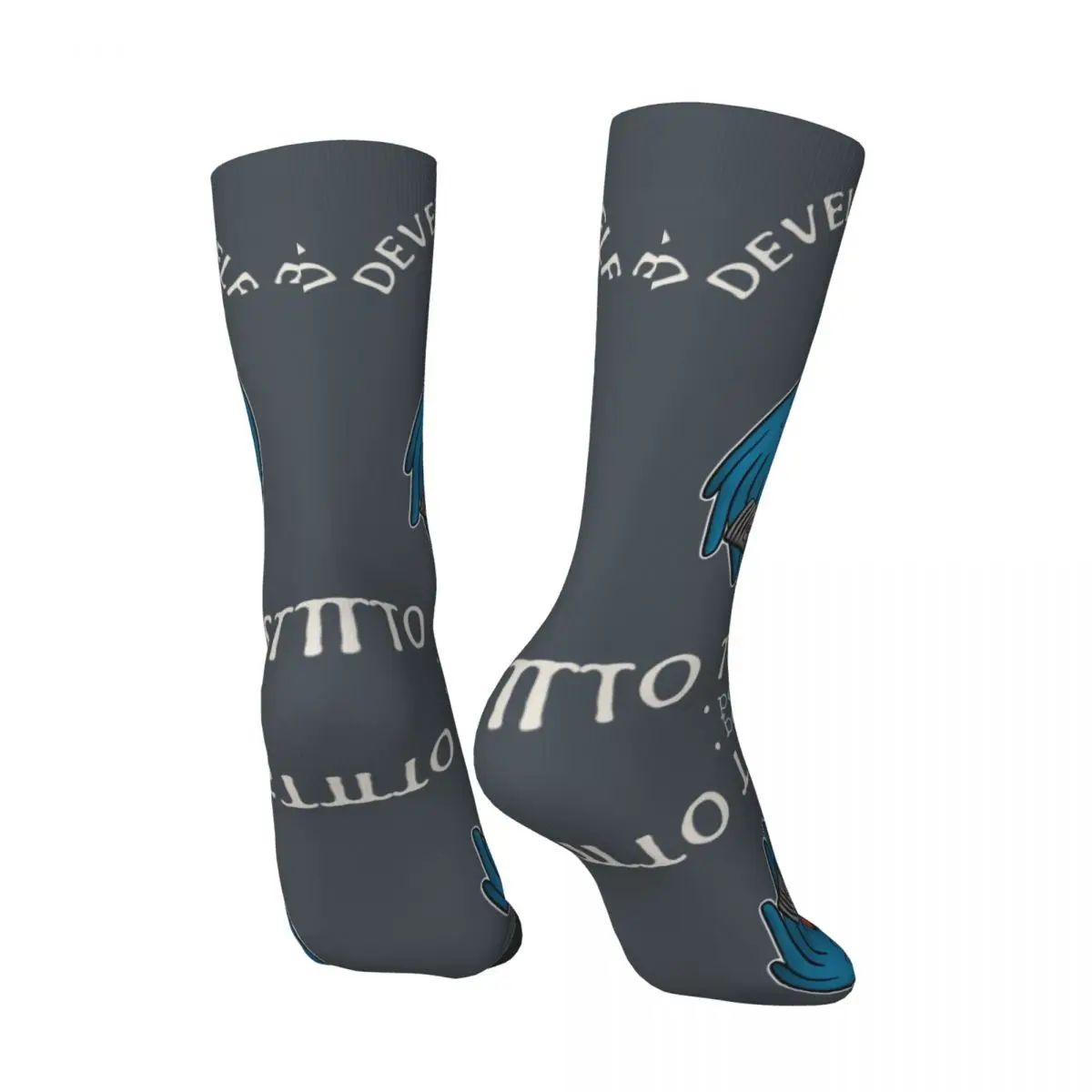 Crazy Sock for Men Develop Yourself To The Best Possible Hip Hop Vintage Oxenfree Game Happy Seamless Printed Crew Sock