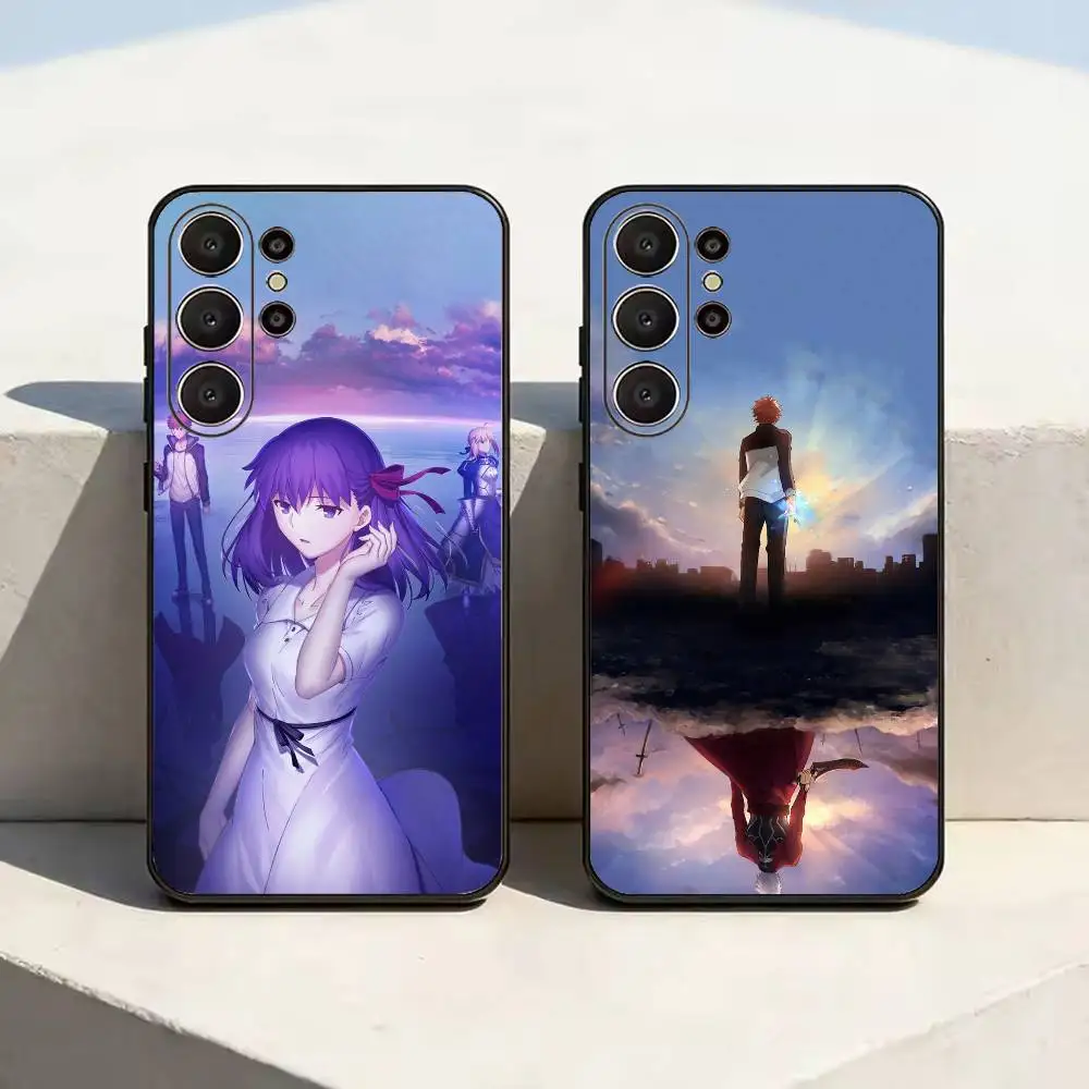 Чехол Clash With Future Self Fatestay night UBW из мягкого силикона для Samsung S26, S24, S21, S22, S23, S30, Ultra, Plus, Lite - черный