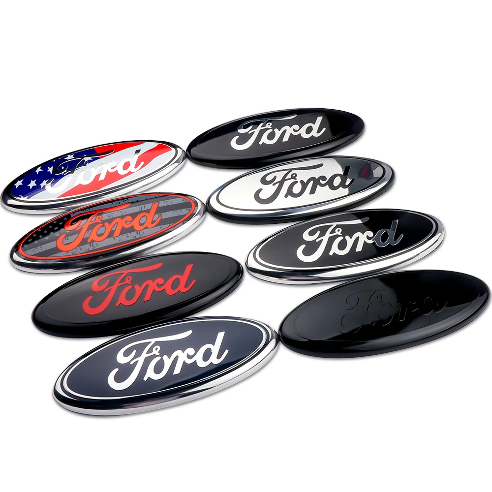 Car Replace Front Grille Trunk Emblem Lid Logo Decoration Accessories For Ford Mustang Fiesta Focus 2 mk3 Mondeo mk4 Ranger Kuga view 5