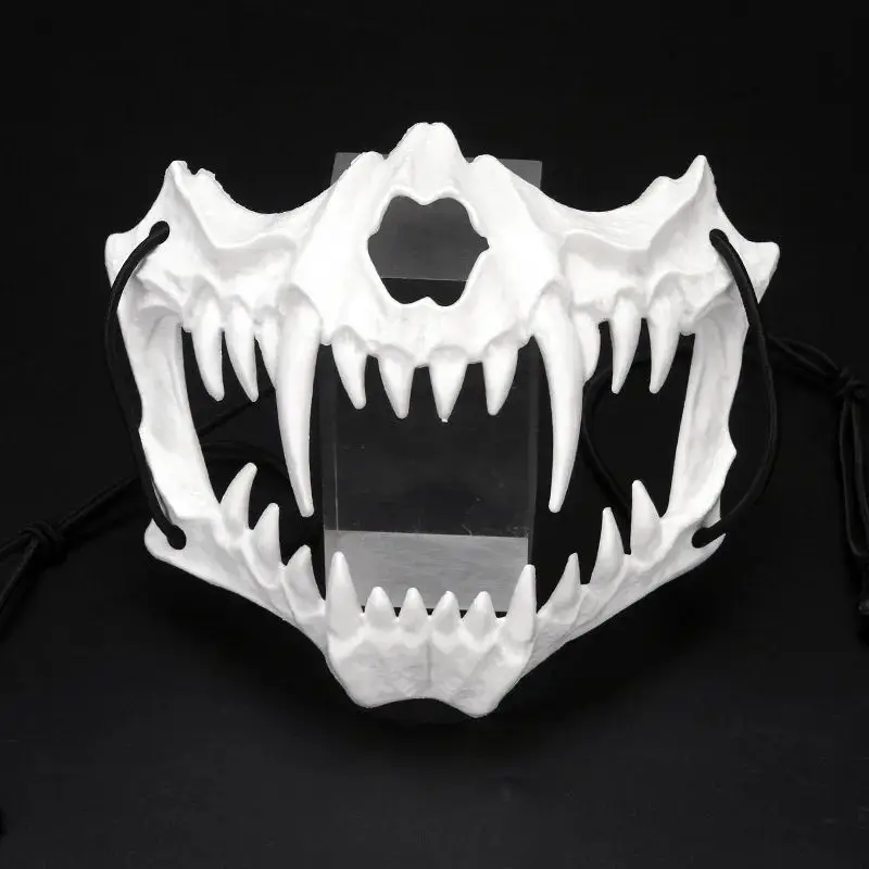 Cosplay Dance Prom Kostüm Requisiten Halloween Schädel Party Maske Anime Drachen Gott Skelett Halbe Gesichtsmasken Knochen Schädel Tiere Maske