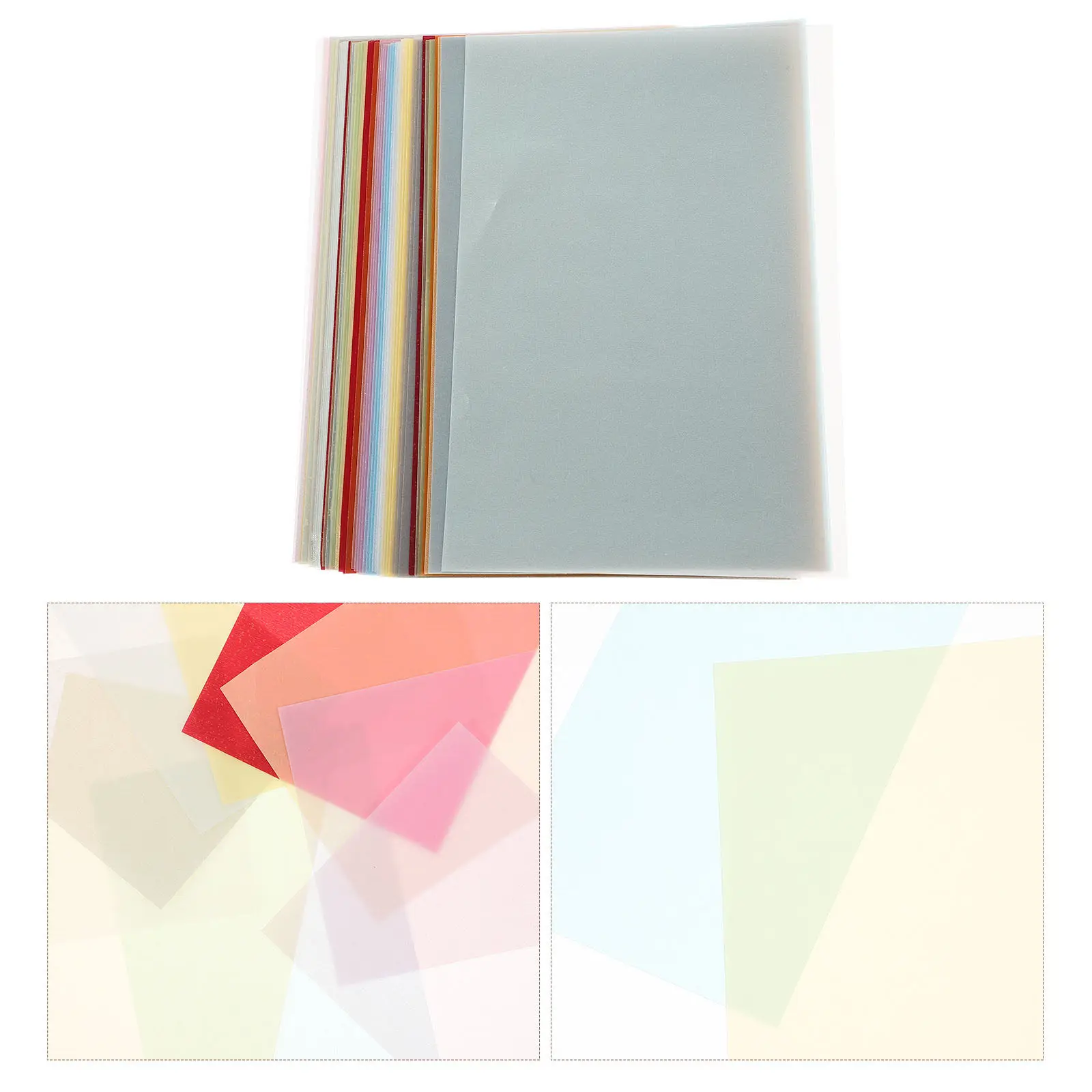 50 Sheets Transfer Paper Strong Breathability Colorful Tracing Paper for Clay Metal Colorful Transfer Copy Sheets