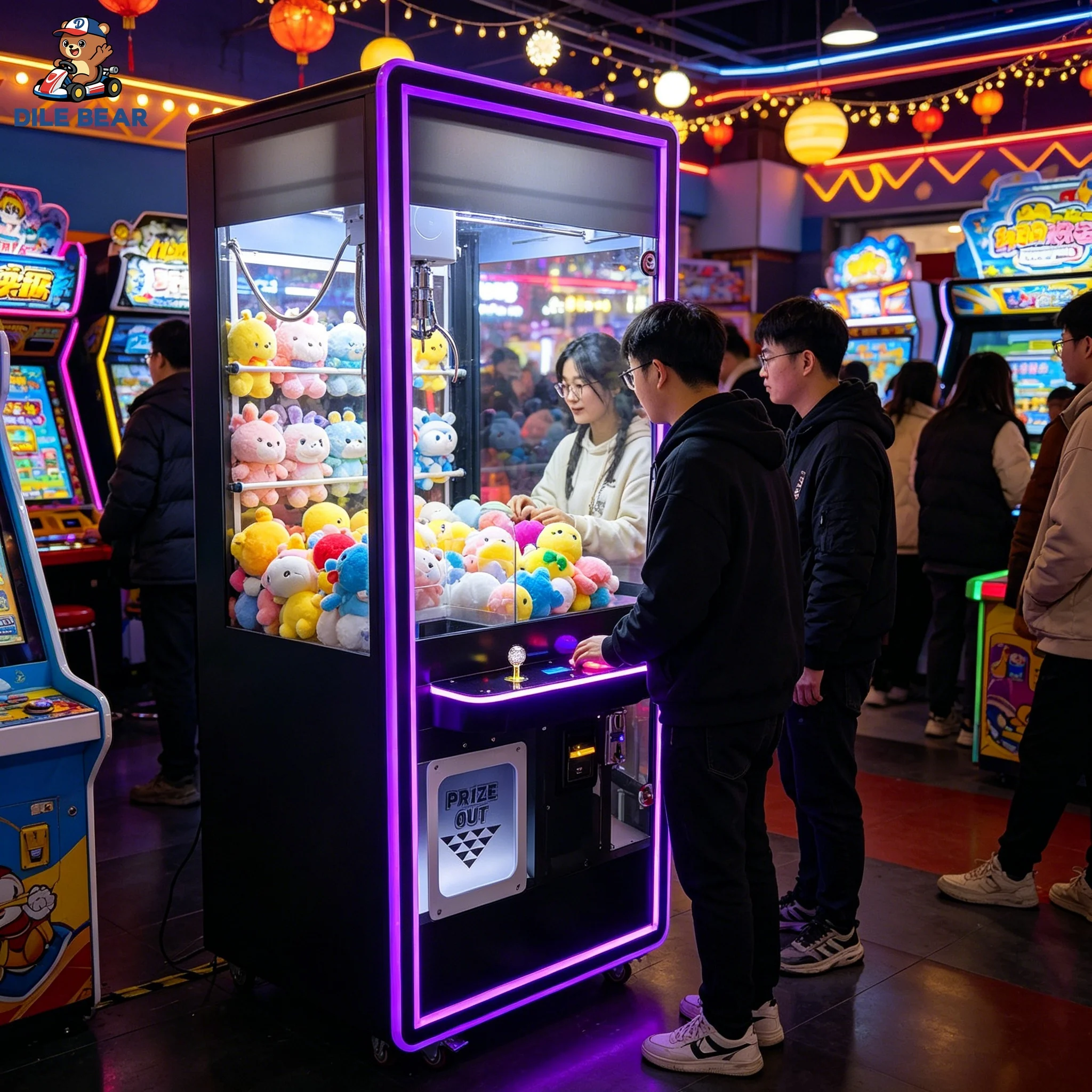 ตู้คีบตุ๊กตาสีดำ เครื่องเกมอาร - Arcade Prize Vending Machine บทวิจารณ์และราคา