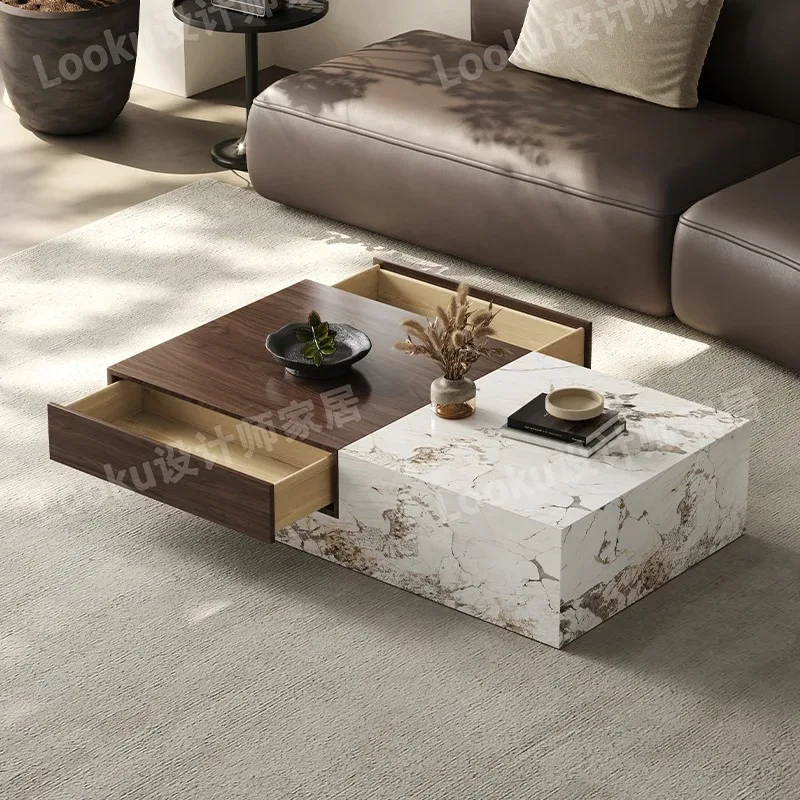 Creative Modern Coffee Table Decoration Nordic Clear Designer Unique Interior Side Table Minimalist Mesas Bajas Trendy Furniture
