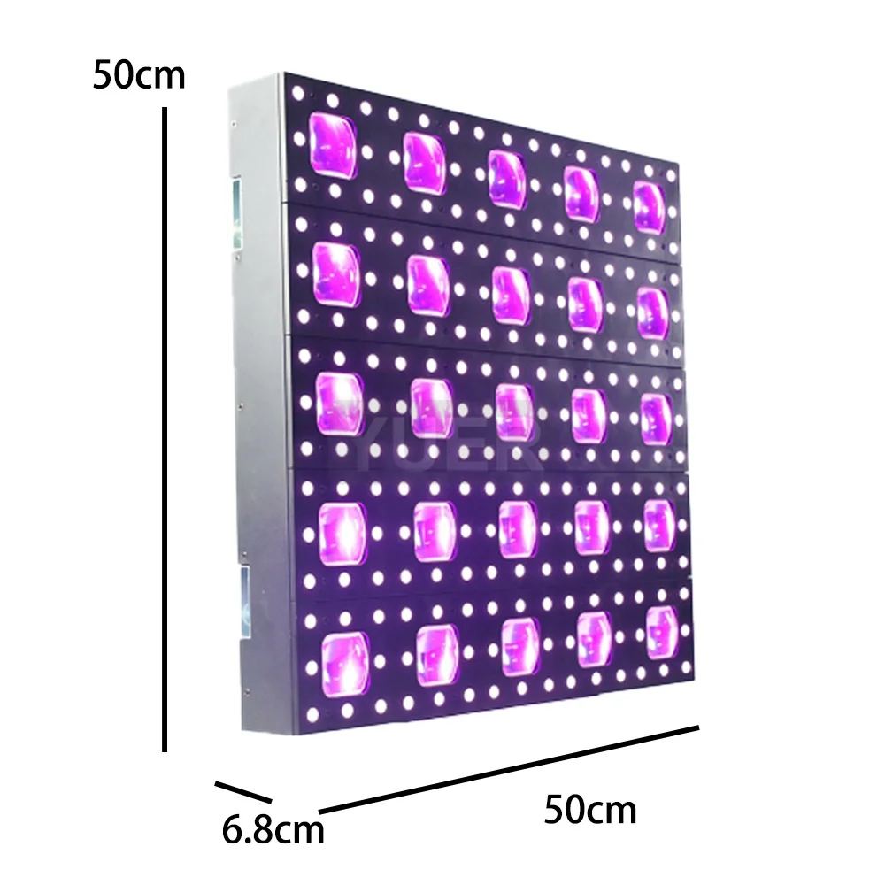 YUER LED 25x30W RGBW Matrix DJ Lighting Stage Background Lights For Disco Parties Concert Ball Hall Nightclub Effect Backlight