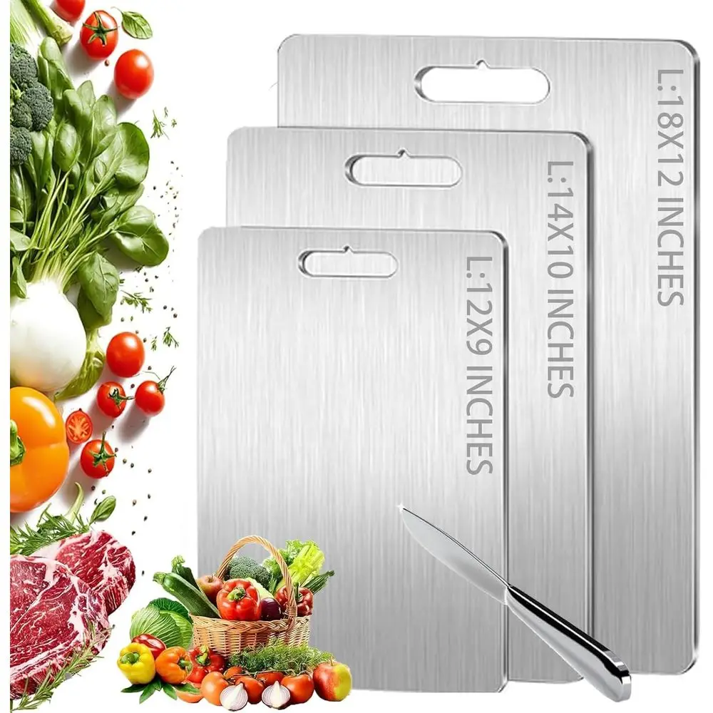 

Double Sided Food-Grade Chopping Board for Cutting Meat, Vegetables, Fruit (14L x 10W)