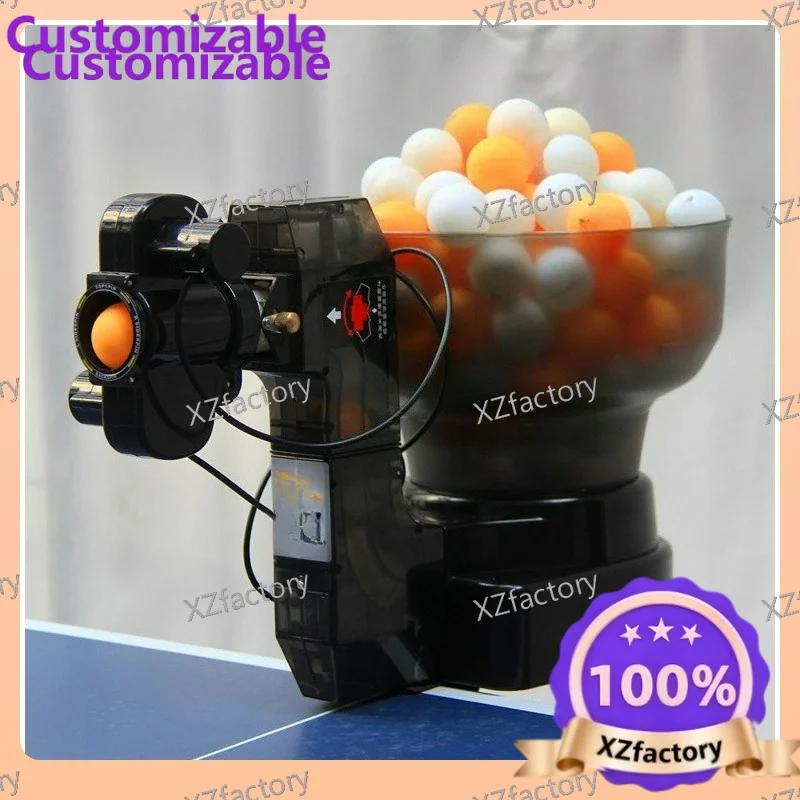 Multi-rotation & multi-landing automatic table tennis serving machine for home use