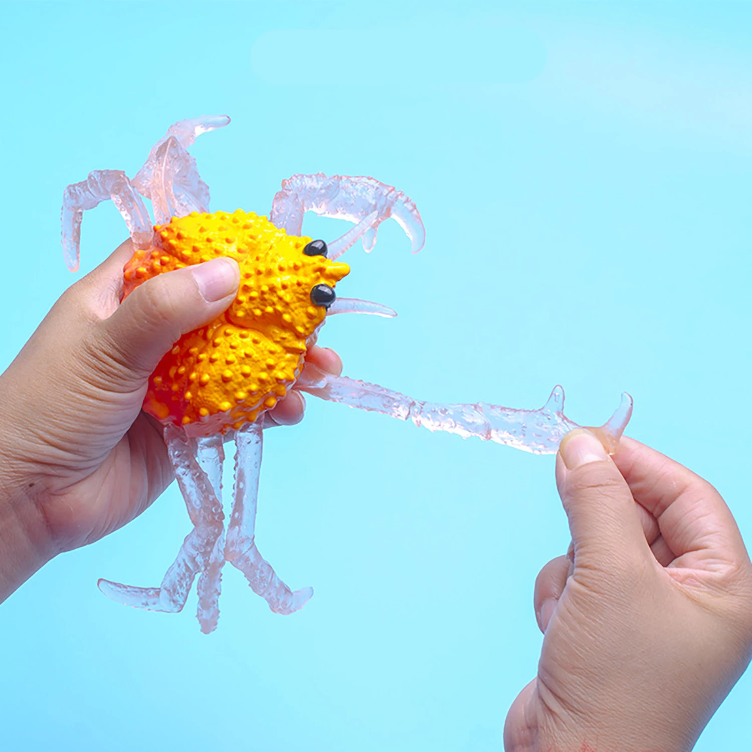 Simulated Underwater Animal World Soft Rubber Octopus, Crab, Relieving Stress, Children\'s Stretching Toy (Shell is Hard)