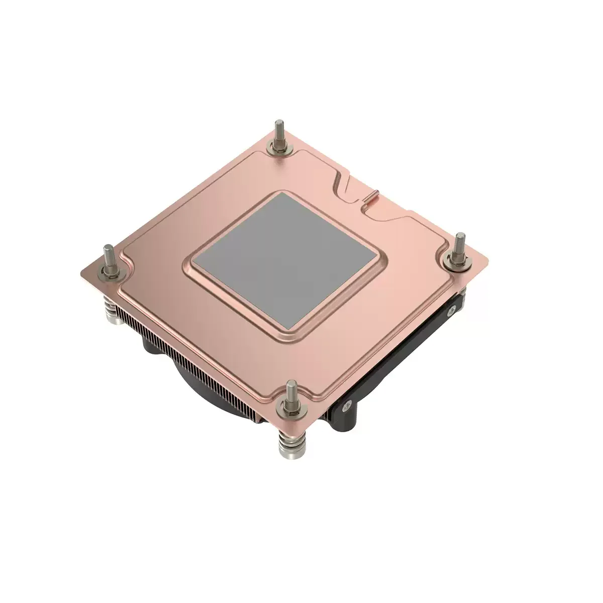 Efficient 1U Server CPU Cooler with Full Copper Heatsink for LGA1150 1155 1156 1200 1700 Low Profile Temperature Controlled Fan