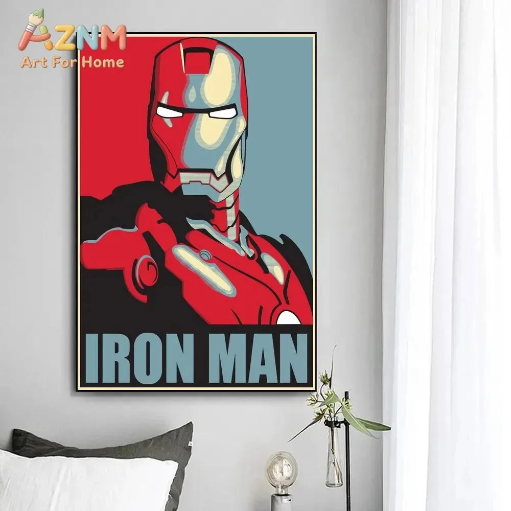 Iron Man Poster, Avengers Poster, Canvas Poster, Wall Art, Home Decor, No Frame
