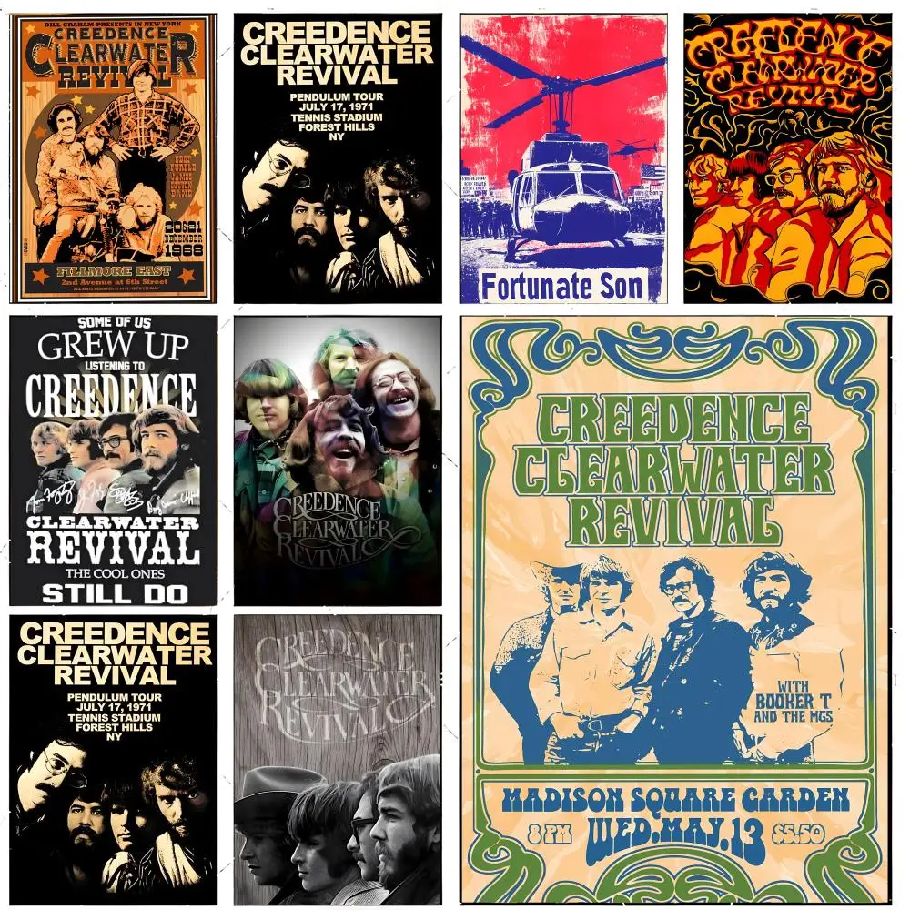 Roots Authentic C-Creedence Clearwater Revival Poster Premium Decor Art & Gift for Household Lounge Home Ornaments