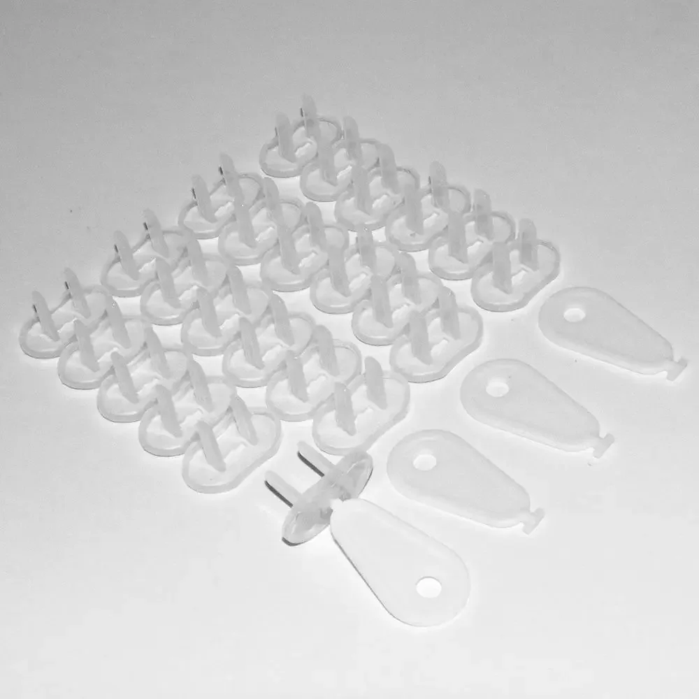 Clear 24 Pcs Toddler Protective Guard Protector Power Proof Electric Shock Socket Lock Cover Outlet Plug Safety