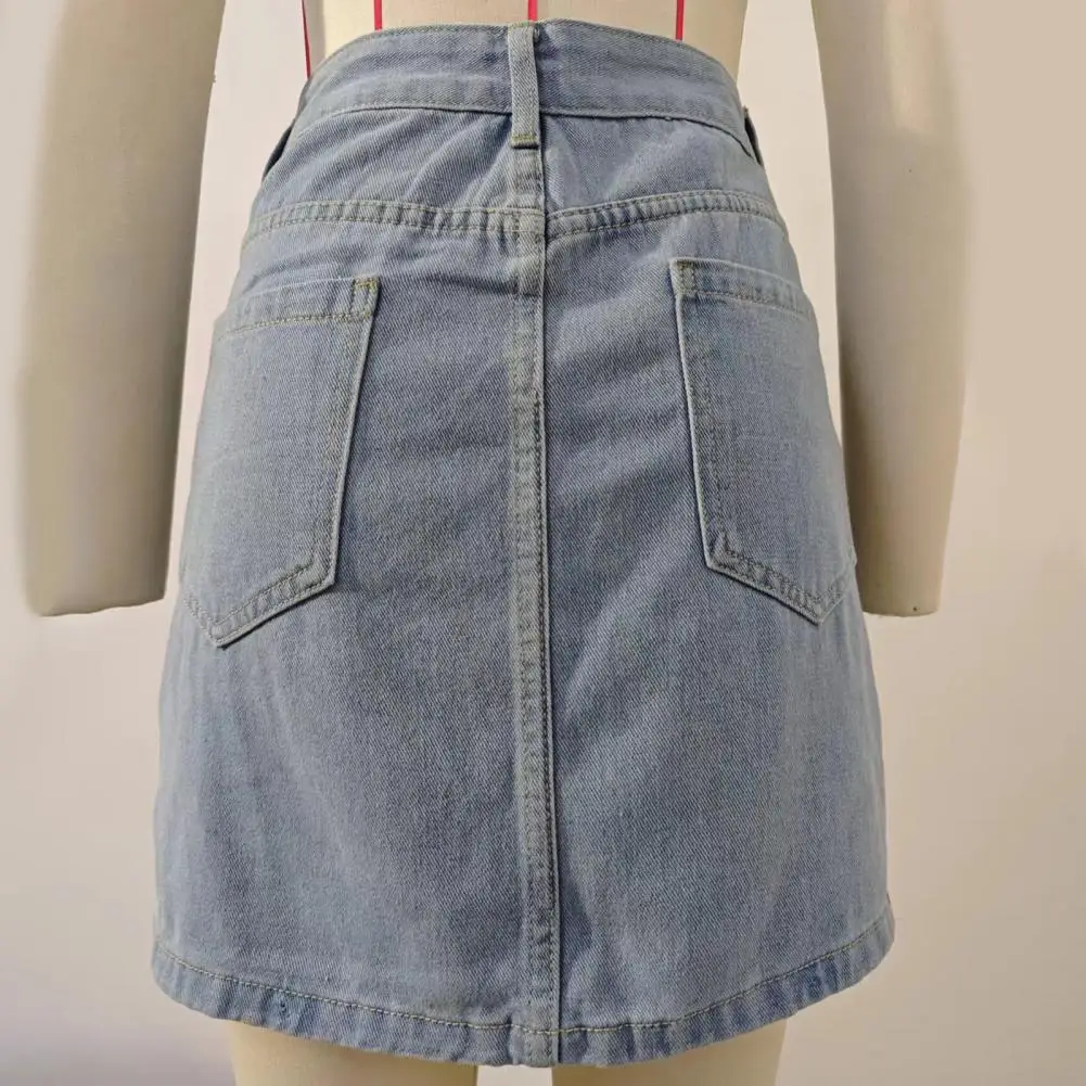 

Soft Denim Skirt Women's Summer New Thin Style Large Size Jean Skirt Korean Version Loose High Waisted Elastic A-line Skirts