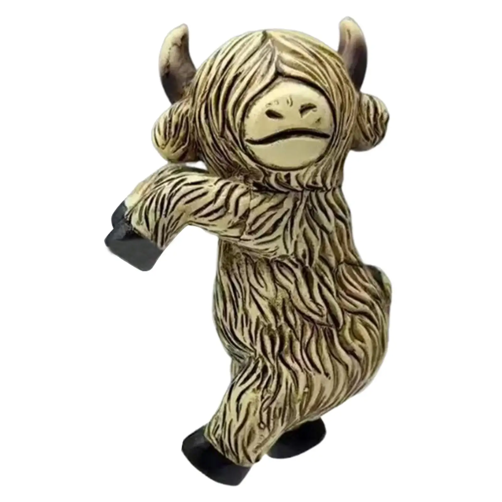Hanging Animal Statue Miniature Cattle Figurine Plant Pot Hanger Versatile Resin Pot Climbing Sculpture for Home Bookshelves