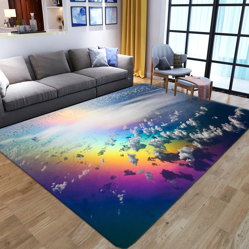 

3D Beautiful Sky Printed Carpets for Living Room Bedroom Home Decor Bedside Sofa Area Rug Soft Kids Play Game Non-slip Floor Mat