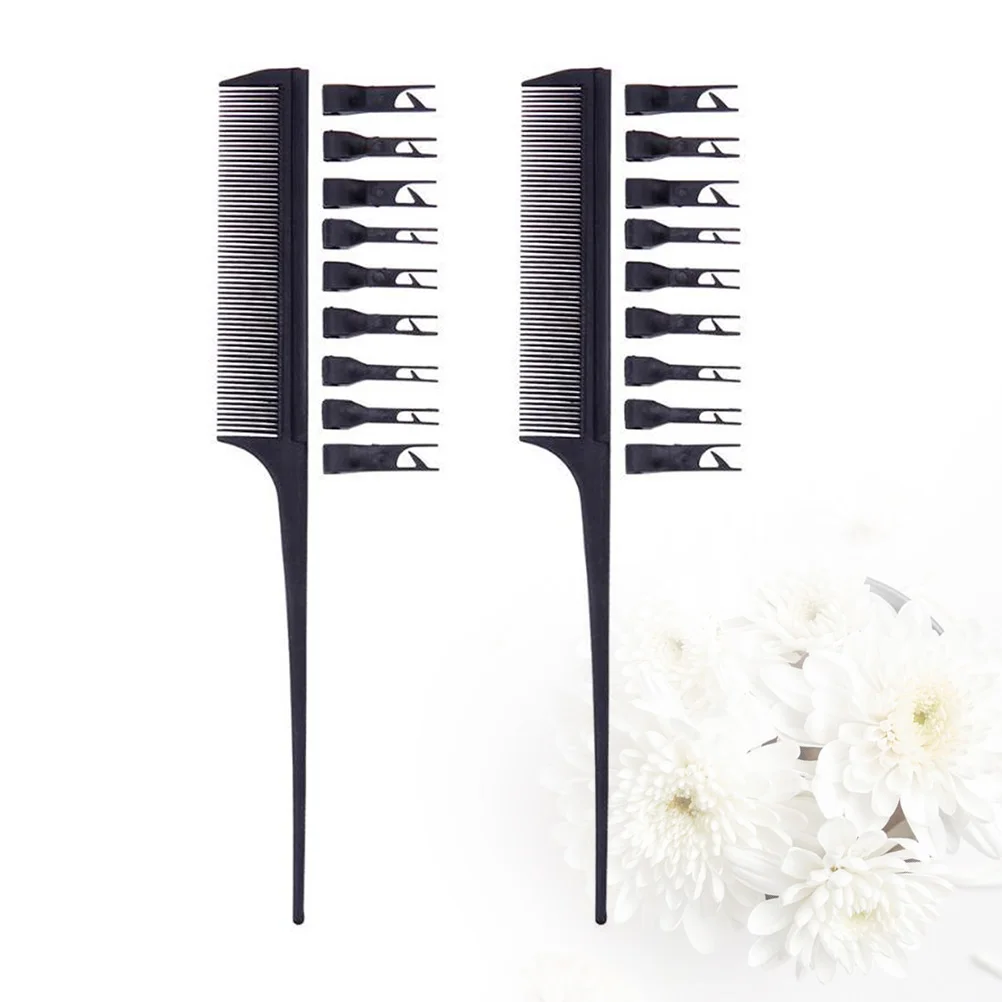 

2PCS Hair Cutting Combs Salon Styling Trimmer Lightweight Compact Design for Home Hairdressing Barber Dye MultiPurpose