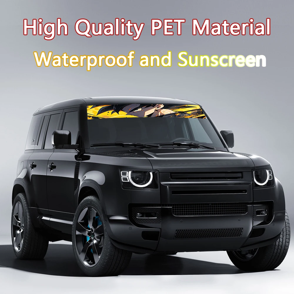 Autocollants de pare-brise de voiture Cool Anime, autocollants décoratifs pour pare-brise avant et arrière, équipement arrière