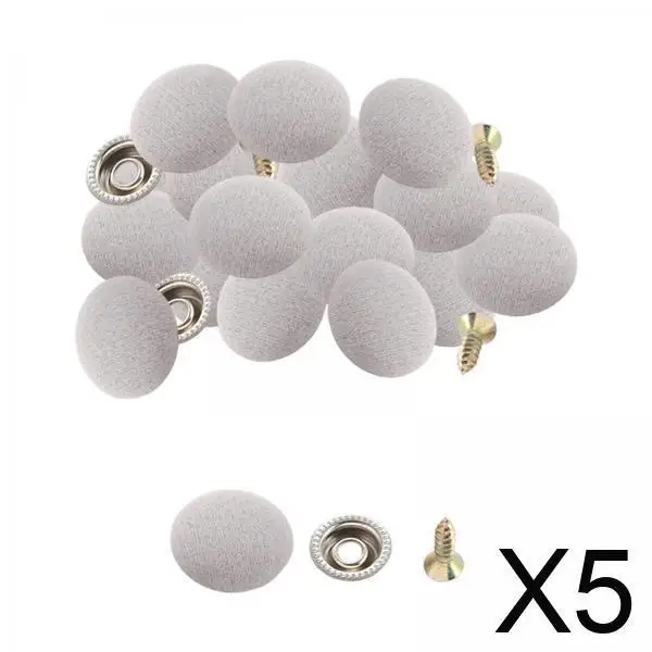 

Grey Cloth Car Roof Repair Button Set Universal Headliner Snap Buckle Kit for Auto Interior Ceiling Maintenance