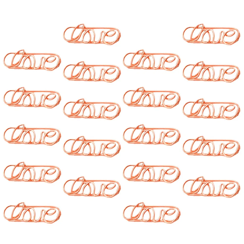 20Pcs Book Memo Clips Rose Gold Metal Note Clip for Photos Cards Holders Creative Paper Clamp Office Desk Organizer Supply