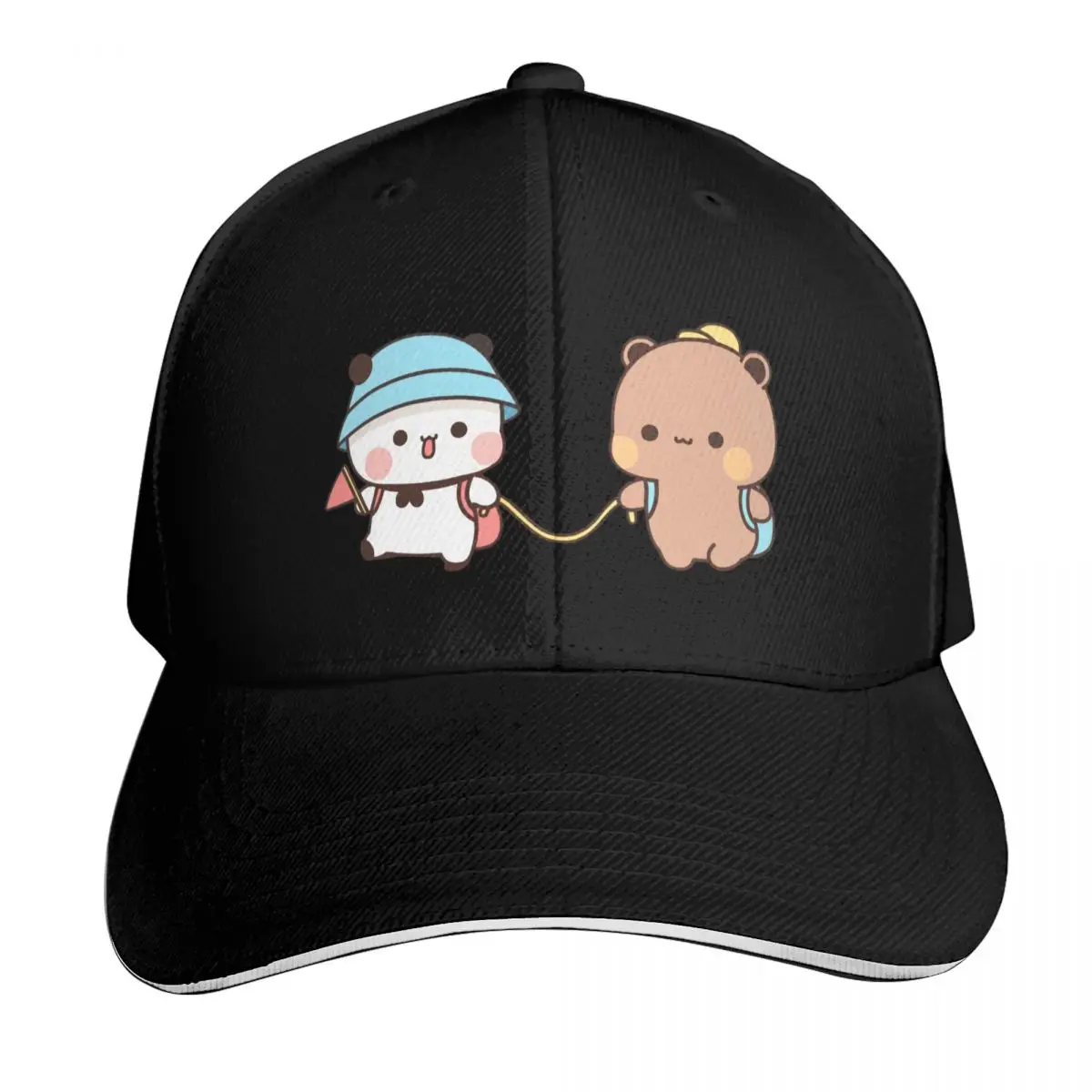 

DuDu Bear and BuBu Panda on summer vacation Baseball Cap Hat Man Luxury hard hat Streetwear Mens Women's