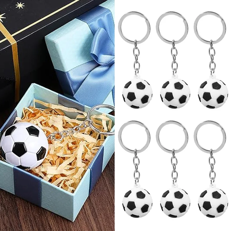 5/10/20pcs Soccer Party Kids Favors Keychain Ornament Boy Girl Sport Theme Birthday Party Supplies Pinata Filler Gifts for Guest
