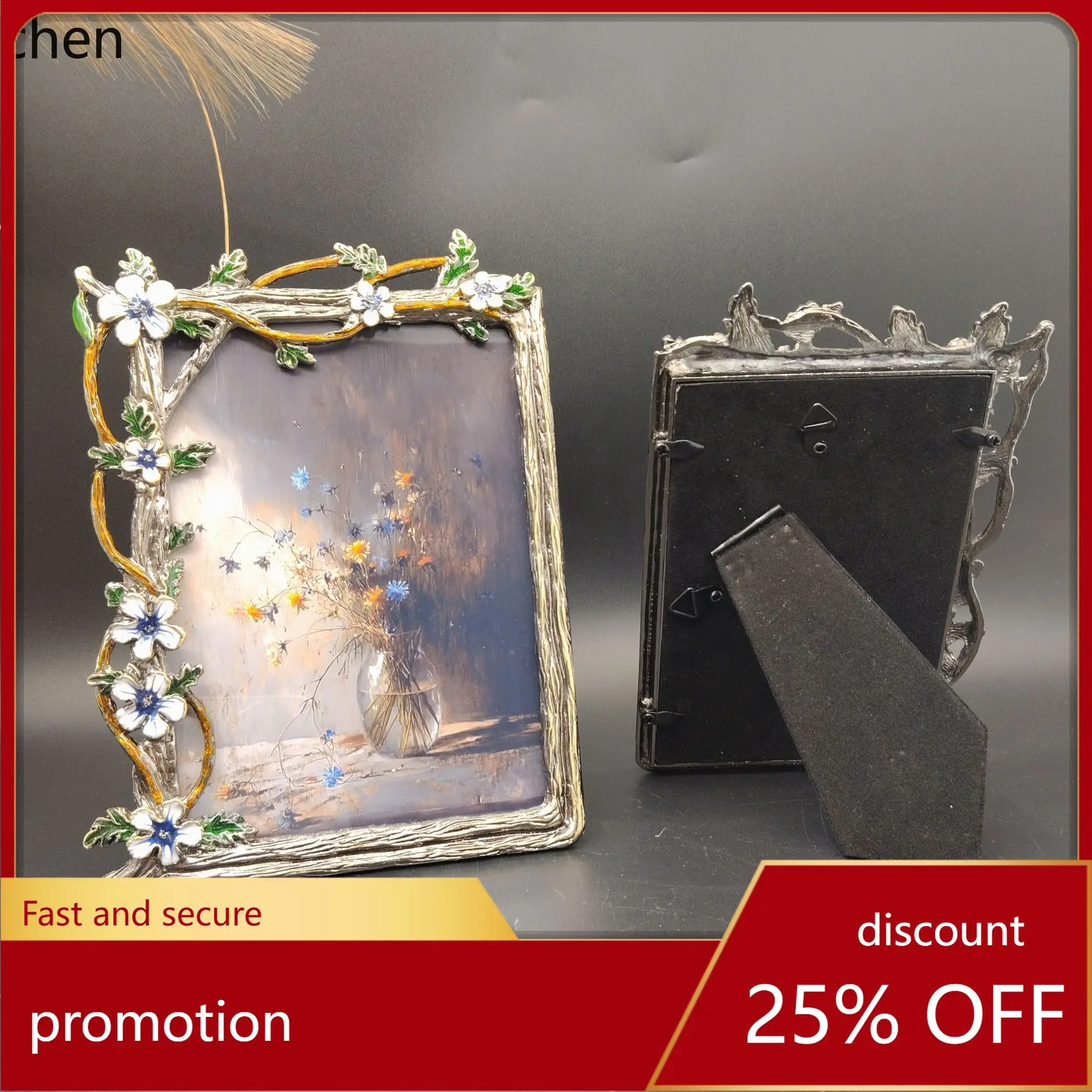 

Hxl three-dimensional enamel metal photo frame model room soft decoration ornaments
