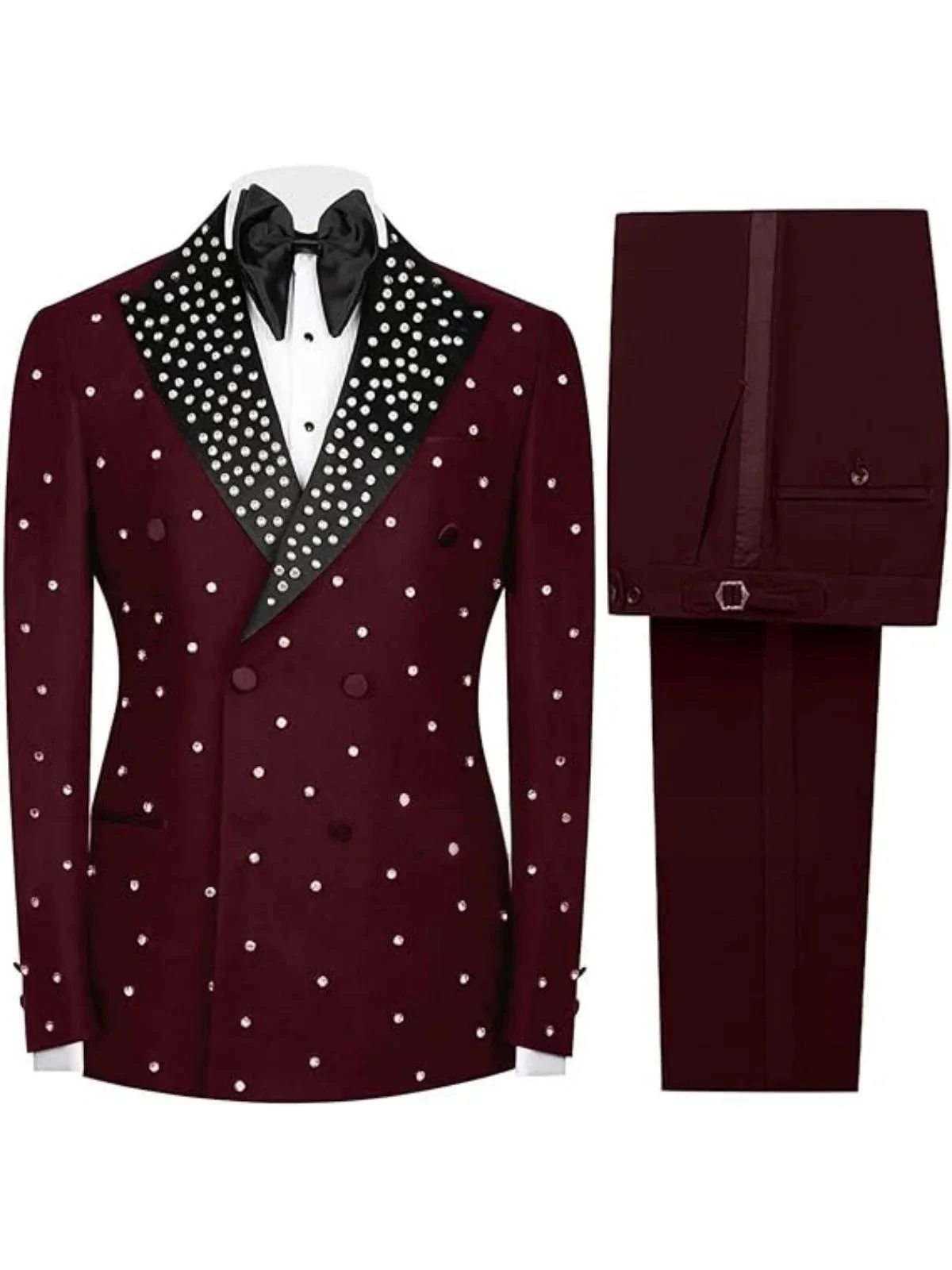 

Fashion Crystal men's suit Party Gowns 2-piece Men's Suit men's tailcoat Men's Stage Costume Special Occasion Gowns Party Gowns