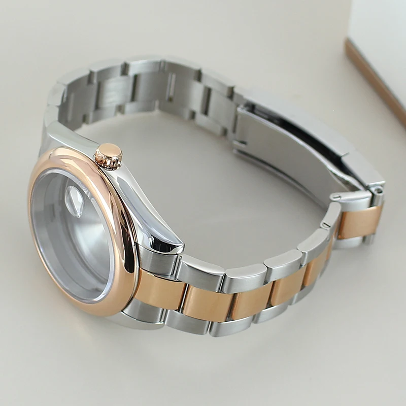 Fanya 36mm40mm รอบขอบสร้อยข้อมือ Sapphire สําหรับ Seiko Nh35 Nh36 Miyota 8215 การเคลื่อนไหว 10ATM NH35 อะไหล่นาฬิกา Oyster ขายร้อน