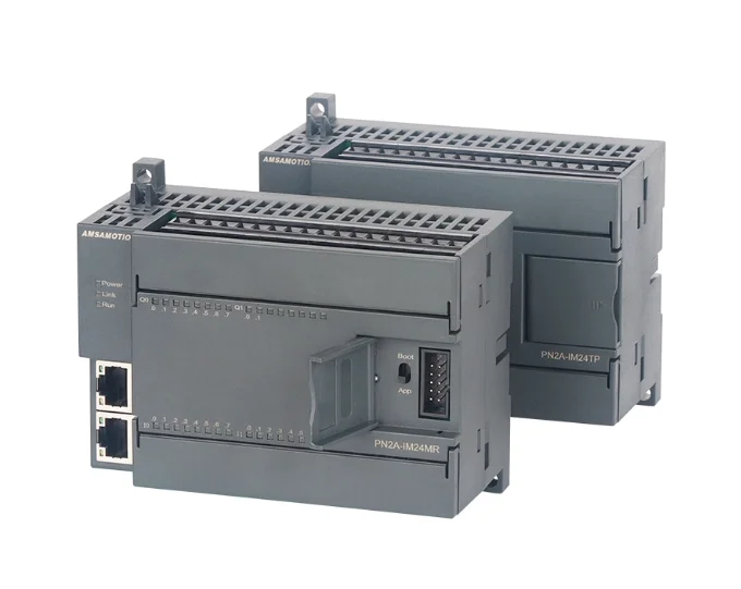 Amsamotion EtherNet/IP Remote Distributed IO PLC Module Digital 14I 10O Signal Acquisition EI2A-IM24R IM24TP Dual Network Switch