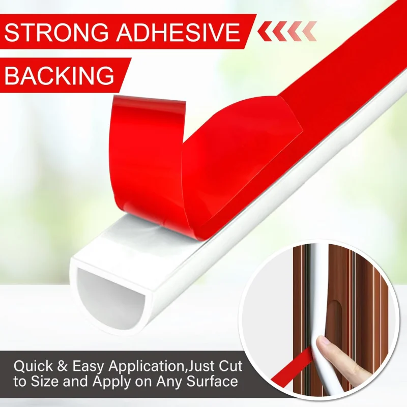 고무 날씨 스트리핑 도어 씰, 3/8() x 1/4(T) x 19. (L) D자형 자체 접착 실리콘 날씨 스트리핑,