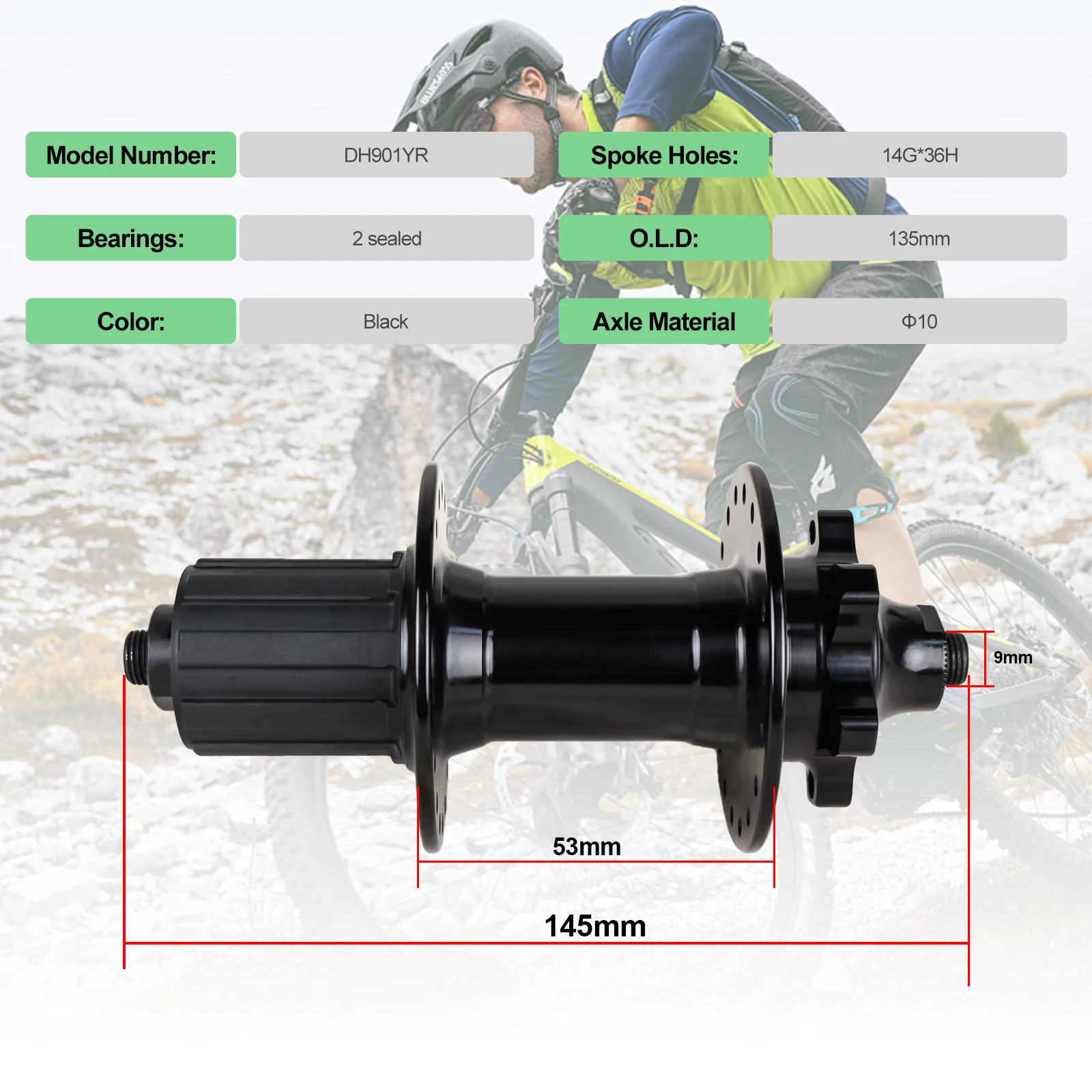 

Dreamdash 8/9/10 Speed 36H 14G HG Disc MTB Hub Brake With Tool Bicycle Wheel Hub Bicycle Accessory