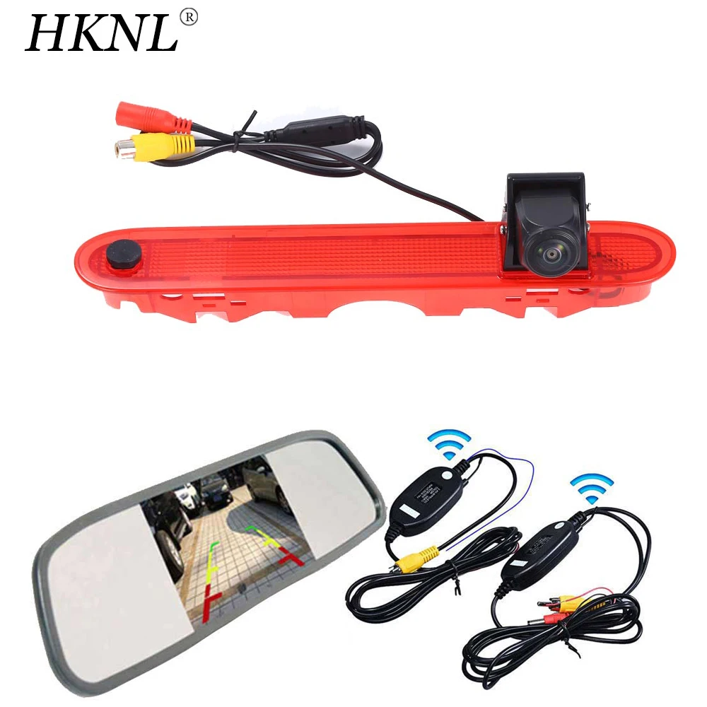 

HKNL HD CCD Car backup Reverse Camera With Mirror 2.4GHZ Wireless For Renault Kangoo II 2007-2021 Mercedes Benz W415 Brake Light